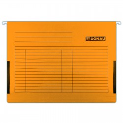 Dosar suspendabil cu burduf si eticheta , bagheta metalica, 5 buc/set, DONAU - orange