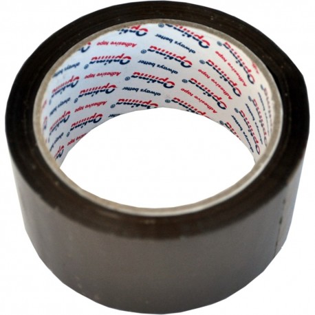 Banda adeziva 72mm x 66 y, 38 microni, 4 buc/set, Optima - maro