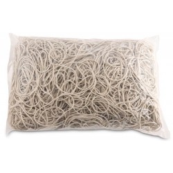 Elastice pentru bani, 1.5mm grosime, D 60mm, 65% cauciuc, 1000g/punga, Office Products - culoare alb