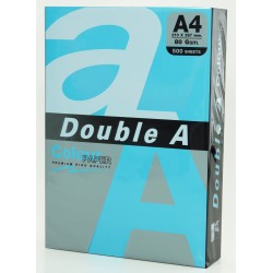 Hartie color pentru copiator A4, 80g/mp, 100coli/top, Double A - albastru intens