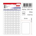 Etichete autoadezive albe, 8 x 12 mm, 1100 buc/set, Tanex