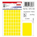Etichete autoadezive color, 12 x 17 mm, 560 buc/set, Tanex - galben fluorescent
