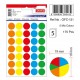 Etichete autoadezive color mix, D19 mm, 350 buc/set, Tanex - culori asortate