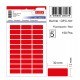 Etichete autoadezive color, 12 x 30 mm, 300 buc/set, Tanex - rosu fluorescent
