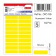 Etichete autoadezive color, 13 x 50 mm, 200 buc/set, Tanex - galben fluorescent