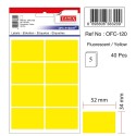 Etichete autoadezive color, 34 x 52 mm, 80 buc/set, Tanex - galben fluorescent