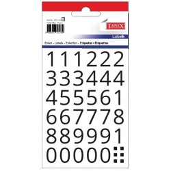 Etichete cu cifre, 0-9, 72buc/set, TANEX