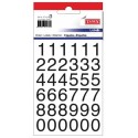 Etichete cu cifre, 0-9, 15 x 15 mm, 72buc/set, TANEX