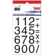 Etichete cu cifre + semne matematice, 25 x 25 mm, 36buc/set, TANEX