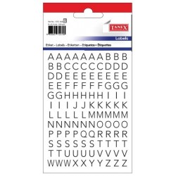 Etichete cu litere, A-Z, 8 x 9.5 mm, 240buc/set, TANEX