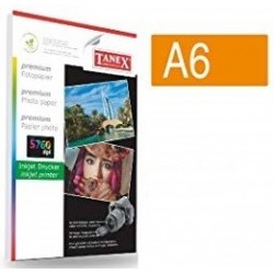 Hartie foto lucioasa, pentru inkjet, A6 - 100 x 150mm - 240gsm, 50 coli/top, TANEX