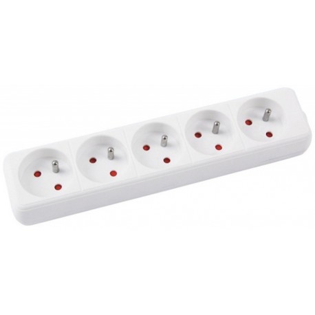 Prelungitor cu 5 prize, lungime - 3 metri, Office Products - alb