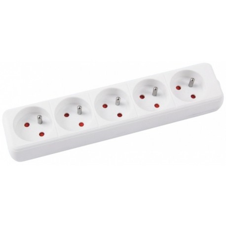 Prelungitor cu 5 prize, lungime - 5 metri, Office Products - alb