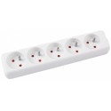 Prelungitor cu 5 prize, lungime - 5 metri, Office Products - alb