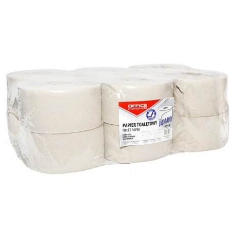 Hartie igienica reciclata Jumbo, gri,120m,1 strat, 12pcs,Office Products
