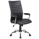 Scaun de birou, brate metalice, rotile, material PVC, Office Products Ibiza - negru