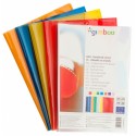 Coperta PP - 150 microni, cu eticheta, pentru caiet A5, GIMBOO - culori asortate