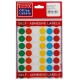Etichete autoadezive color mix, D16 mm, 240 buc/set, TANEX - culori asortate