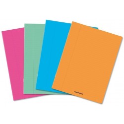 Caiet A4, 60 file - 80g/mp, liniat stanga, coperta PP transparent color, AURORA - velin