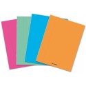 Caiet A4, 60 file - 80g/mp, liniat stanga, coperta PP transparent color, AURORA - velin