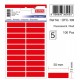 Etichete autoadezive color, 13 x 50 mm, 100 buc/set, TANEX - rosu fluorescent