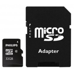 Card memorie Micro SDHC, cu adaptor SD, clasa 10, PHILIPS - 32GB