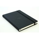 Caiet cu elastic, A5+, 96 file-100g/mp-cream, coperti rigide negre, Dingbats Duck - cu puncte