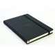 Caiet cu elastic, A5+, 96 file-100g/mp-cream, coperti rigide negre, Dingbats Duck - cu puncte
