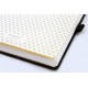Caiet cu elastic, A5+, 96 file-100g/mp-cream, coperti rigide negre, Dingbats Duck - cu puncte