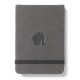 Blocnotes cu elastic, A6+, 96 file-100g/mp-cream, coperti rigide gri, Dingbats Elephant - dictando