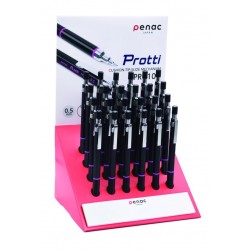 Display creioane mecanice PENAC Protti PRC-105, 0.5mm, 24 buc/display - culoare corp - mov