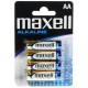 Baterii alkaline R6, AA,1.5V,4 buc/set - Maxell