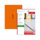 Etichete color autoadezive, 1/A4, 210 x 297mm, 25 coli/top, TANEX - orange fluorescent