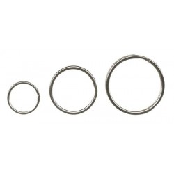 Inele metalice pentru chei, D - 20mm, 10 buc/set, ALCO - argintii