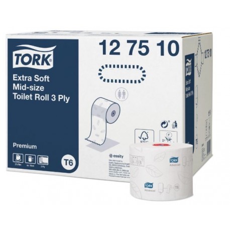 Hartie igienica TORK Premium Extra Soft , 3 straturi, 9.7cm x 70m, 27 role/bax - alba
