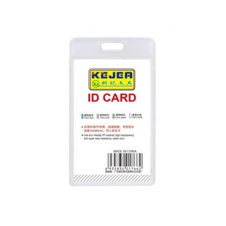 Suport PP water proof, pentru carduri, 74X105 mm, vertical, KEJEA -transparent