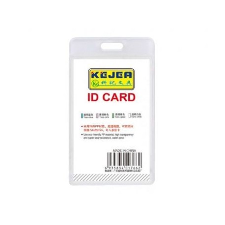 Suport PP water proof, pentru carduri, 91X128 mm, vertical, KEJEA -transparent