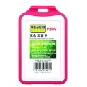Suport PP tip flip, pentru carduri, 85 x 54mm, orizontal, 5 buc/set, KEJEA - rosu