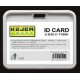 Buzunar PVC, pentru ID carduri, 85 x 54mm, orizontal, 5 buc/set, KEJEA - alb