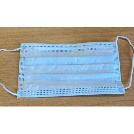 Masca de protectie, unica folosinta, 50 buc/set - alb/albastra