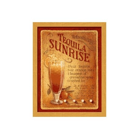 PANOU AFISAJ PLUTA IMPRIMAT ''TEQUILA SUNRISE'' 40X30 CM