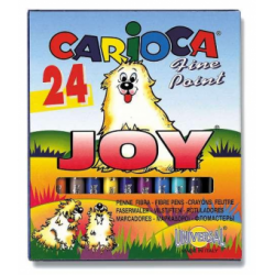 Markere Carioca Joy, varf 2 mm, 24 culori/blister