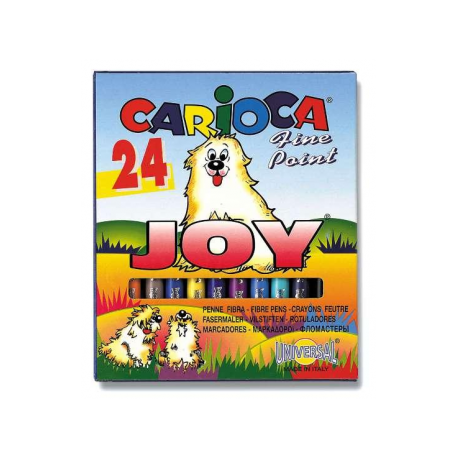 Markere Carioca Joy, varf 2 mm, 24 culori/blister