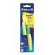 STILOU TWIST GALBEN NEON, CU GRIP ERGONOMIC, 2 REZERVE ALBASTRE, BLISTER