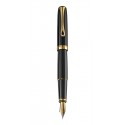 STILU EXCELLENCE A2 BLACK LAQUER GOLD, PENITA M DIN OTEL INOXIDABIL, CORP METALIC LACUIT, NEGRU, ACCESORII PLACATE CU AUR