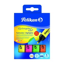 TEXTMARKER 490, SET 4 CULORI, CUTIE CARTON