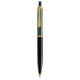 PIX SOUVERAN K400,MINA TIP PARKER,ACCESORII PLACATE CU AUR, CORP NEGRU-VERDE