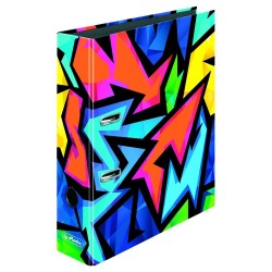 BIBLIORAFT MAX.FILE A4 8 CM, MOTIV NEON ART