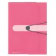 DOSAR MAPA A4 PP EOGT, BUTON CU ELASTIC, CULOARE ROZ