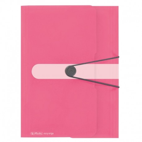 DOSAR MAPA A4 PP EOGT, BUTON CU ELASTIC, CULOARE ROZ